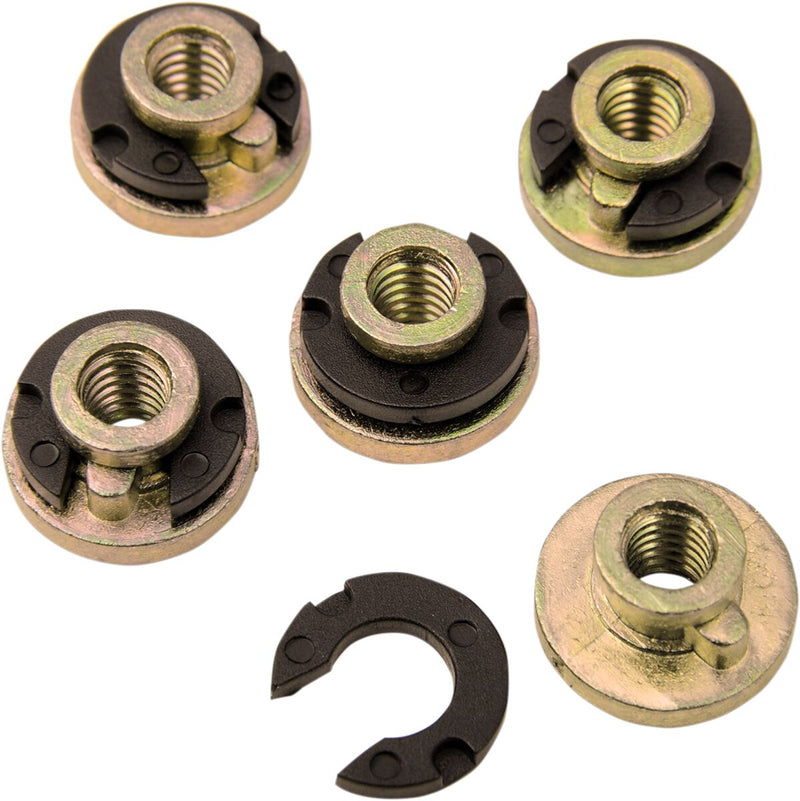 Drag Specialties Seat Mount Nut and Replacement "E" Clip Black Raw Nylon Each