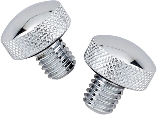 Drag Specialties Chrome Knurled Bolt Kit for Softail Seat Silver Pair