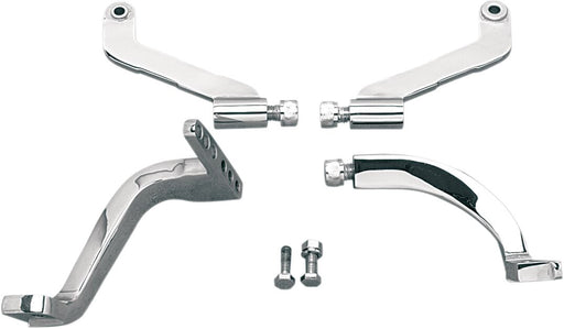 Drag Specialties Driver Floorboard Mounting Brackets Chrome Silver OEM Replacement Kit