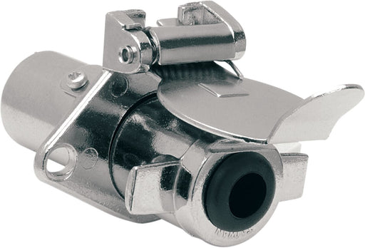 Drag Specialties Five-Pin Male/Female Connector Wiring Harness Adapter Chrome Trailer Hitch