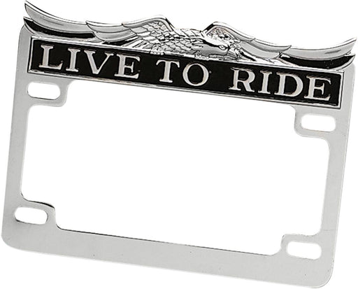 Drag Specialties "Live To Ride" Licence Plate Frame Rear