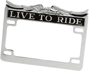 Drag Specialties "Live To Ride" Licence Plate Frame Rear - 28-6014-BC732