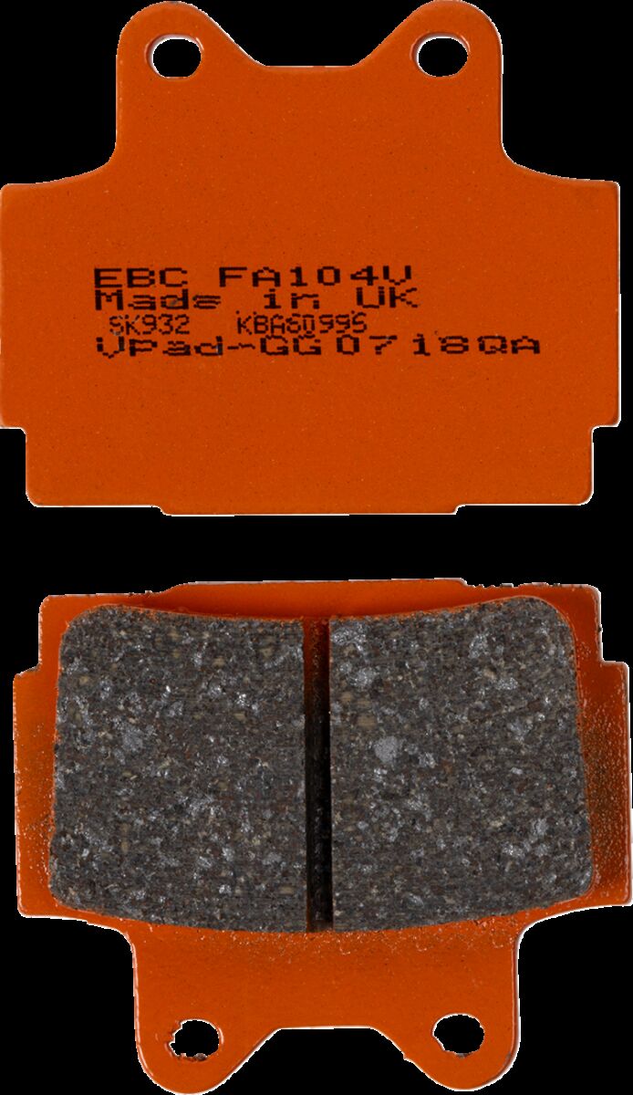 EBC Organic Base "FA" Brake Pads for 1983-2003 YAMAHA FA Series Front Front Left Aramid Fibre Set of 2 - FA104