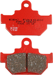 EBC Sport Carbon "X" Brake Pads for 1985-2010 SUZUKI FA-TT Series Front Rear Semi-Sintered Metal Carbon Graphite Set of 2