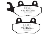 EBC Organic Base "FA" Brake Pads for 1992-1998, 2016-2024 TRIUMPH FA Series Front Left Rear Left Aramid Fibre Set of 2 - FA214