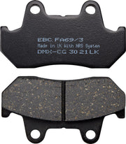 EBC Organic Base "FA" Brake Pads for 1981-2000 HONDA FA Series Front Rear Aramid Fibre Set of 2 - FA069/3