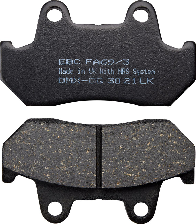 EBC Organic Base "FA" Brake Pads for 1981-2000 HONDA FA Series Front Rear Aramid Fibre Set of 2 - FA069/3