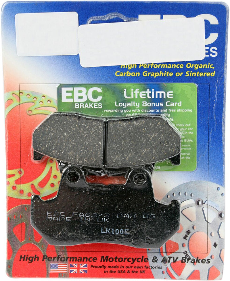 EBC Organic Base "FA" Brake Pads for 1981-2000 HONDA FA Series Front Rear Aramid Fibre Set of 2 - FA069/3