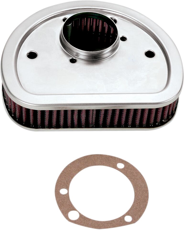 K & N Replacement High-Flow Air Filter for 1999-2017 Harley-Davidson Black Red Each