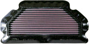 K & N OE Replacement High-Flow Air Filter for 2003-2004 KAWASAKI ZX-6 R Black Red