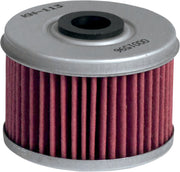 K & N Performance Oil Filter for 1986-1989, 1992, 1996-2025 HONDA Red Silver Standard Cartridge - KN-113