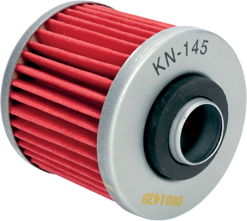 K & N Performance Oil Filter Red Silver Standard Cartridge - KN-145