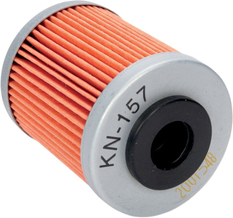 K & N Performance Oil Filter Orange Silver Short Cartridge - KN-157