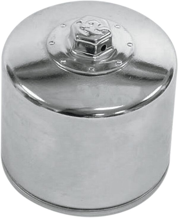 K & N Performance Oil Filter for 1980-1986 Harley-Davidson Chrome Silver Standard Spin-On - KN-172C