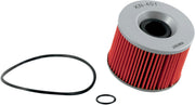 K & N Performance Oil Filter Red Silver Standard Cartridge - KN-401
