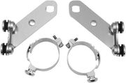 Memphis Shades Metric Custom Lower Deflector Mount Kit Lowers Mounting Kit Polished Complete Wind Deflector Aluminium - MEM9887