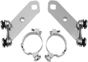 Memphis Shades Metric Custom Lower Deflector Mount Kit for 1998-2002 VICTORY V 92 Lowers Mounting Kit Polished Complete Wind Deflector Aluminium - MEM9889