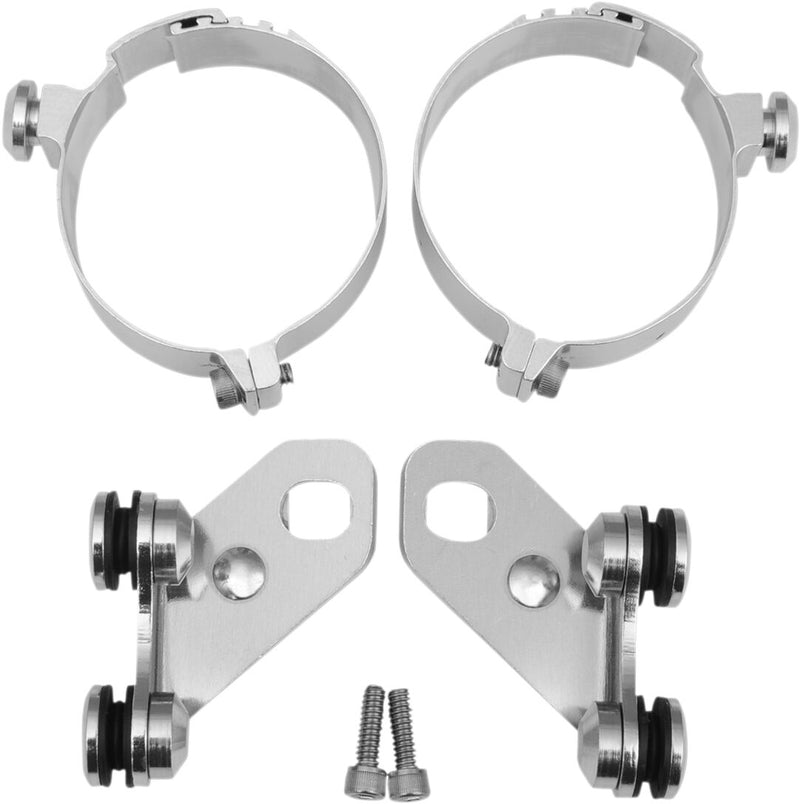 Memphis Shades Metric Custom Lower Deflector Mount Kit Lowers Mounting Kit Polished Complete Wind Deflector Aluminium - MEM9891