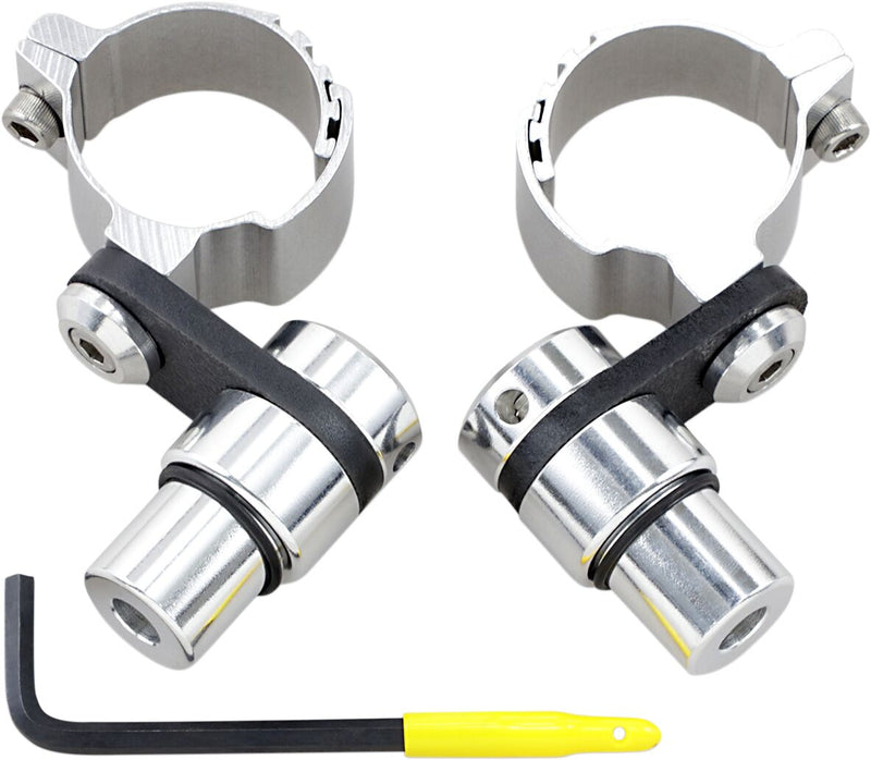 Memphis Shades Metric Turn Signal Relocation Hardware Kit for 1982-1983, 1986-1987 HONDA Relocation Kit Chrome Aluminium Pair - MEM9993