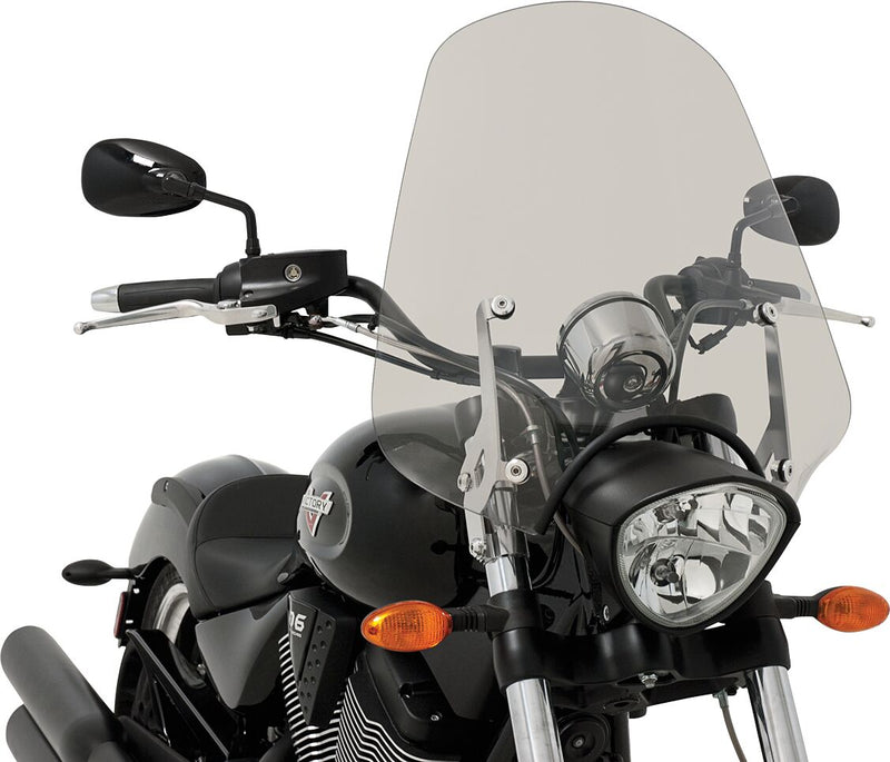 Memphis Shades Metric Big Shot Sportshield Windshield Grey Cruiser Lucite - MEP5729