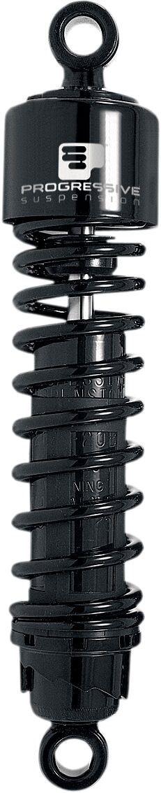 Progressive Suspension 412 Series Shocks 412 Series without Covers Shock Absorber Black Rear Coilover Monotube Steel Pair
