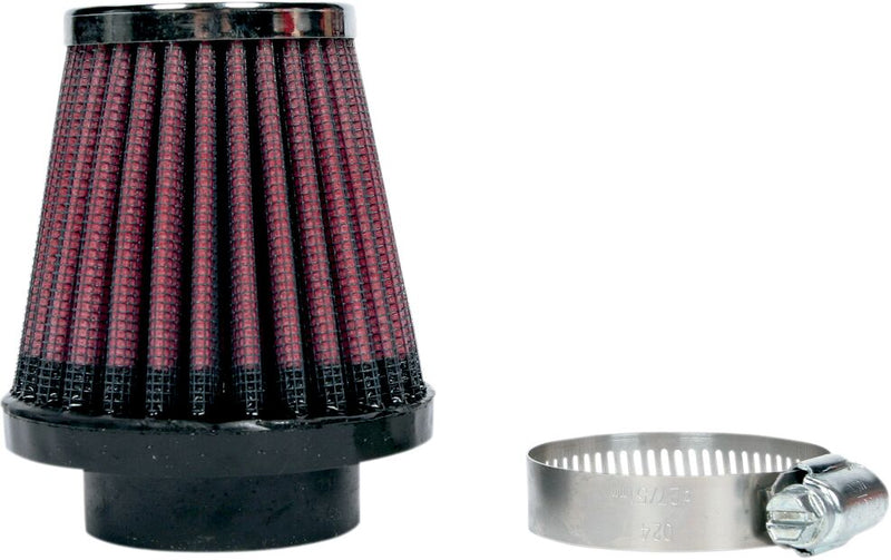 K & N Universal Clamp-On Air Filter Black Red - RC-2310