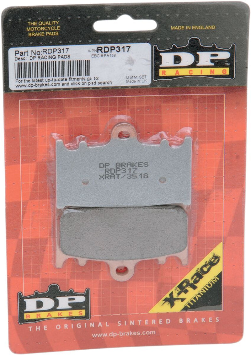 DP Brakes RDP Race Pads/X-Race Titanium Pads Brake Pad Street Track Sintered Metal Set - RDP317