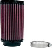 K & N Universal Clamp-On Air Filter Black Red - RU-0620
