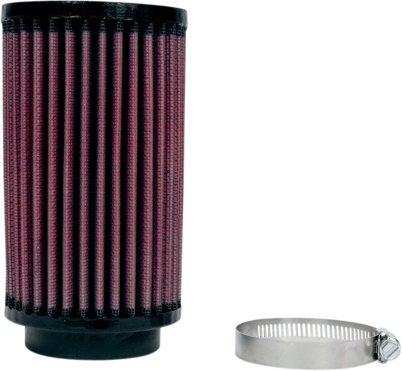K & N Universal Clamp-On Air Filter Black Red - RU-0620