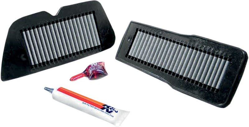 K & N OE Replacement High-Flow Air Filter for 1987-2010 SUZUKI Black Grey Pair - SU-1487