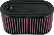 K & N High-Flow Air Filter for 1985-2007 YAMAHA VMX-12 1200 Black Red Rubber