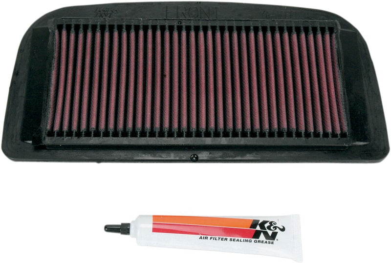K & N OE Replacement High-Flow Air Filter for 2002-2003 YAMAHA YZF-R1 1000 Black Red - YA-1002