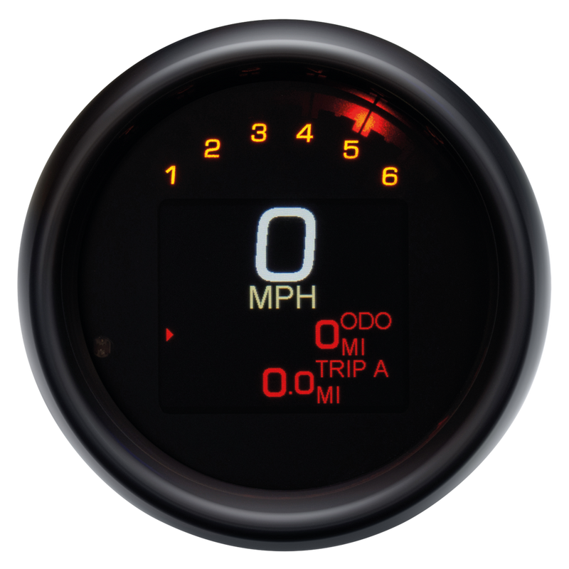 Dakota Digital 3-3/8" SPD/TCH  MLX  12-up black bezel