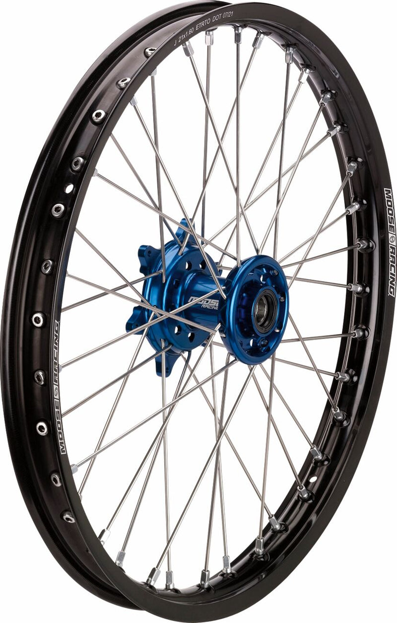 Moose Offroad Hard-parts SX-1 Complete Wheel - Front, Anodised, Black, Blue - MF-16021-BKBU
