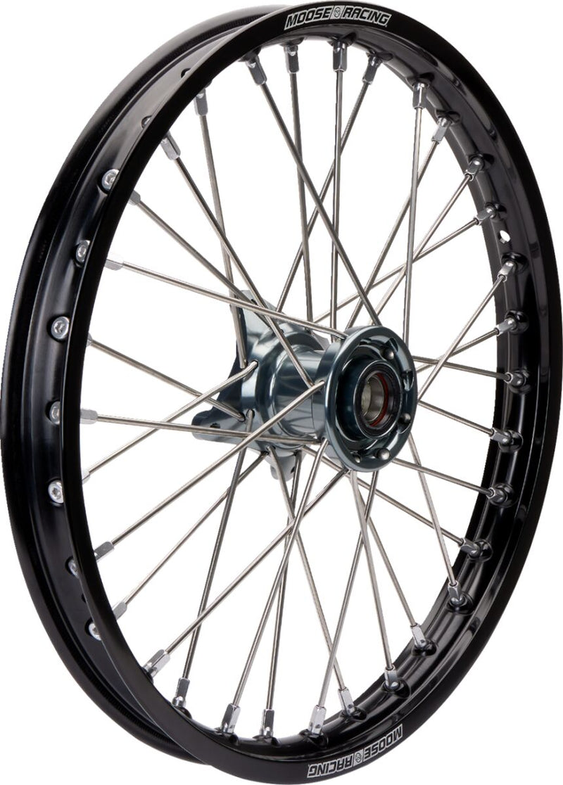 Moose Offroad Hard-parts SX-1 Complete Wheel - Front, Anodised, Black, Grey
