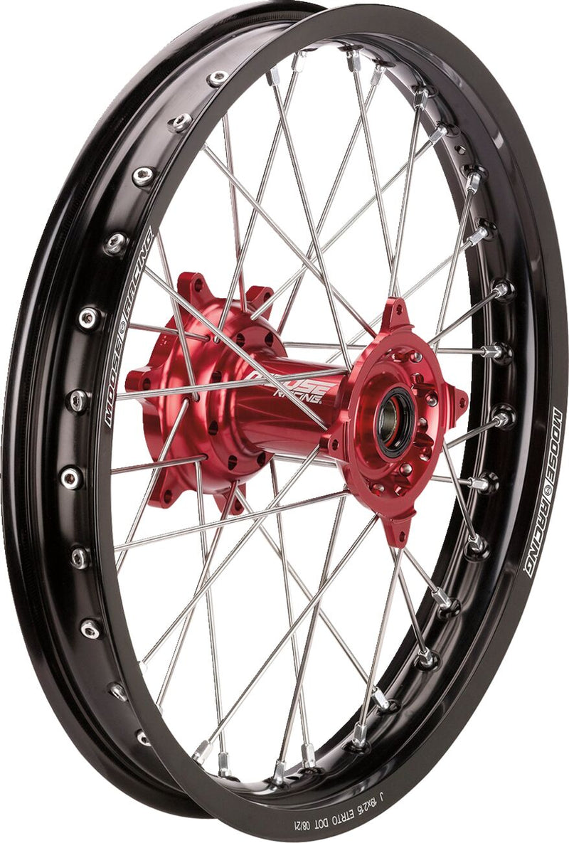 Moose Offroad Hard-parts SX-1 Complete Wheel - 18x2.15 - Rear - Anodised,  Black,  Red - HR13-21518-BKRD