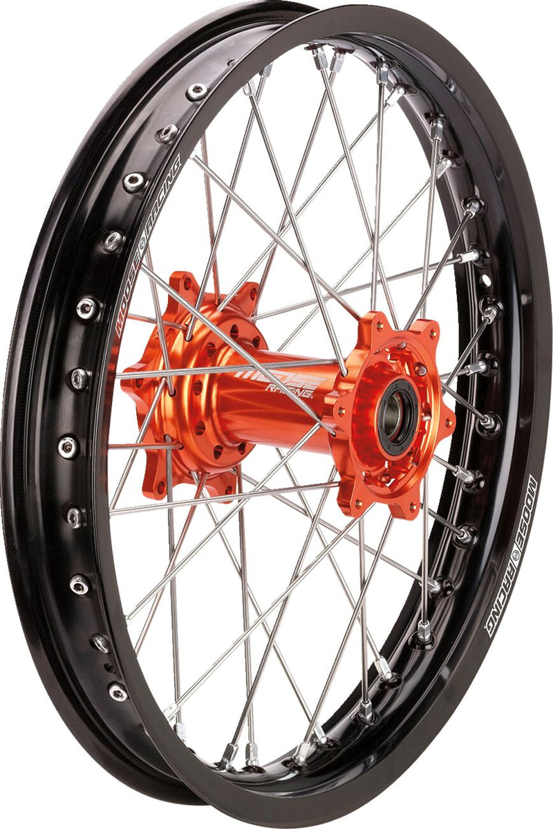 Moose Offroad Hard-parts SX-1 Complete Wheel - 19x2.15 - Rear - Anodised,  Black,  Orange