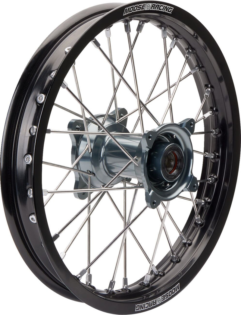 Moose Offroad Hard-parts SX-1 Complete Wheel - 18x2.15 - Rear - Anodised,  Black,  Grey