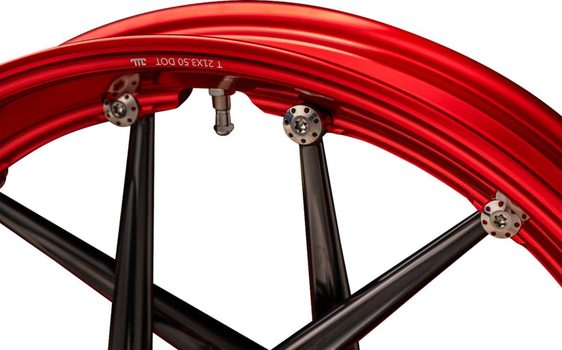 Arlen Ness Spoken Rim - Anodised,  Red - Forged - 333-004