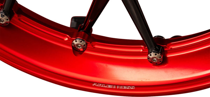 Arlen Ness Spoken Rim - Anodised,  Red - Forged - 333-020