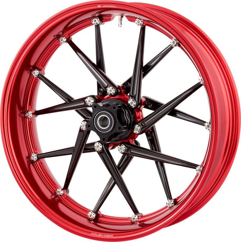 Arlen Ness Spoken Rim - Anodised,  Red - Forged - 333-028