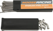 Moose Offroad Hard-parts Stainless Steel Spoke Set - Rear, Natural, Silver - 1-22-308-S