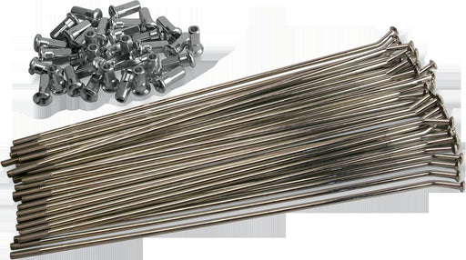 Moose Offroad Hard-parts Coated Steel Spoke Set - Rear, Chrome-Plated, Coated, Silver - 1-20-108-S