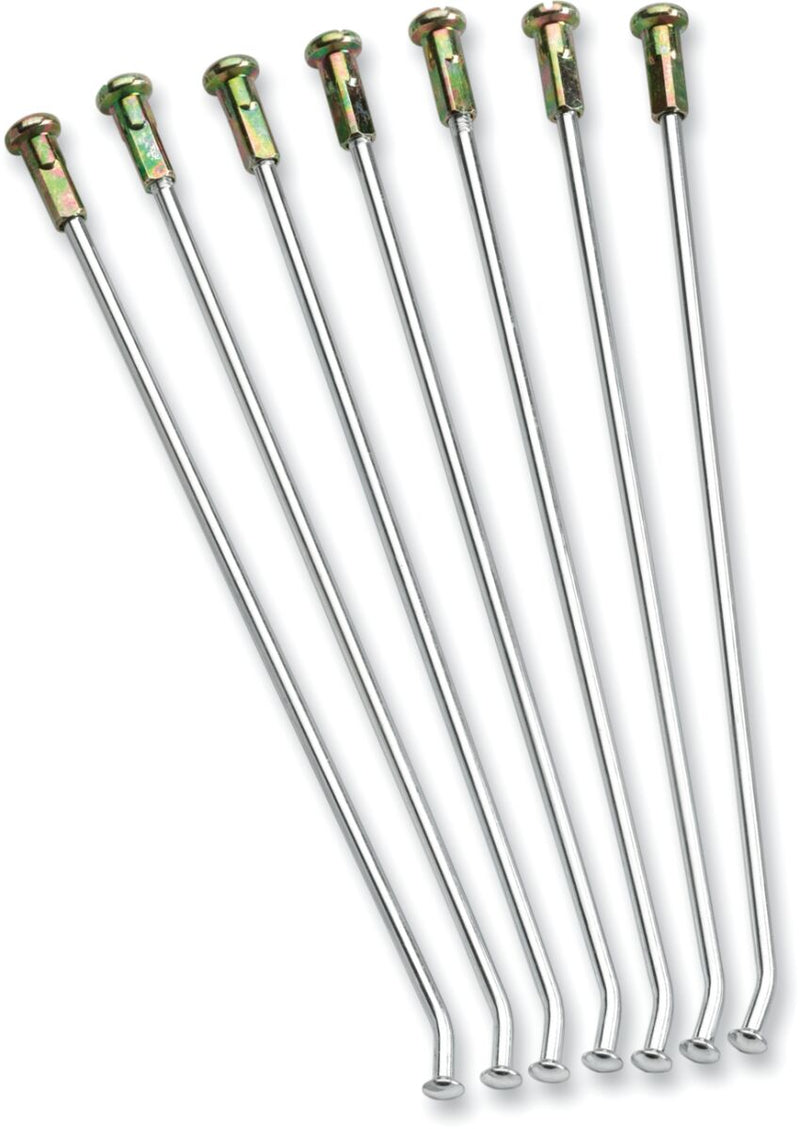 Moose Offroad Hard-parts Coated Steel Spoke Set - Rear, Chrome-Plated, Coated, Silver - 1-20-118-S