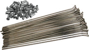 Moose Offroad Hard-parts Coated Steel Spoke Set - Front, Chrome-Plated, Coated, Silver - 1-20-111-S