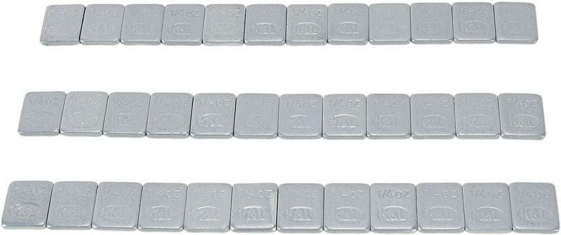 K&L SUPPLY Quickstick Wheel Weights - Powder-Coated, Silver, Adhesive Stick-On, Rectangle - 32-2415