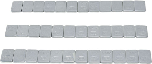 K&L SUPPLY Quickstick Wheel Weights - Powder-Coated, Silver, Adhesive Stick-On, Rectangle - 32-2415