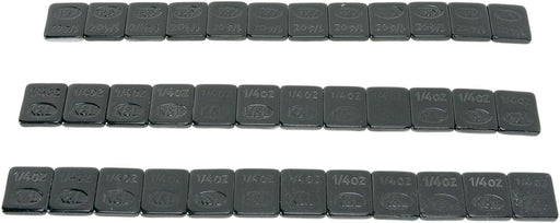 K&L SUPPLY Quickstick Wheel Weights - Black, Powder-Coated, Adhesive Stick-On, Rectangle - 32-2428
