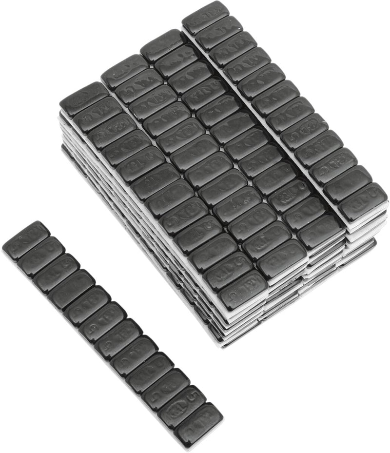 K&L SUPPLY Quickstick Wheel Weights - Black, Powder-Coated, Adhesive Stick-On, Rectangle - 32-8090