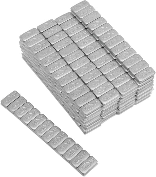 K&L SUPPLY Quickstick Wheel Weights - Powder-Coated, Silver, Adhesive Stick-On, Rectangle - 32-8091
